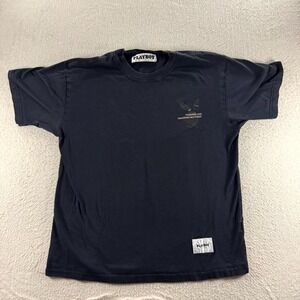 Playboy By PacSun Unbuttoned T-Shirt Mens Medium Black Bunny‎ Graphic Crew Neck